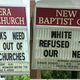 Illustration for article titled Pastor Fights Megachurch Gentrification With Sign Telling Black Folks to ‘Stay Out of White Churches’